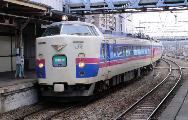 JR東日本　485系1000番台  特急「かもしか」秋田車両センター